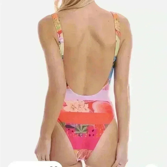 NWT FARM RIO 
Ombre Forest One-Piece swimsuit Sz L - Picture 2 of 7